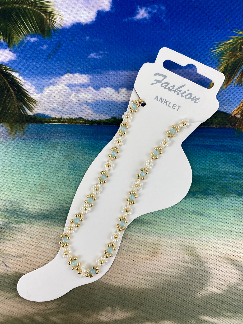 anklet, finished jewelry, beaded