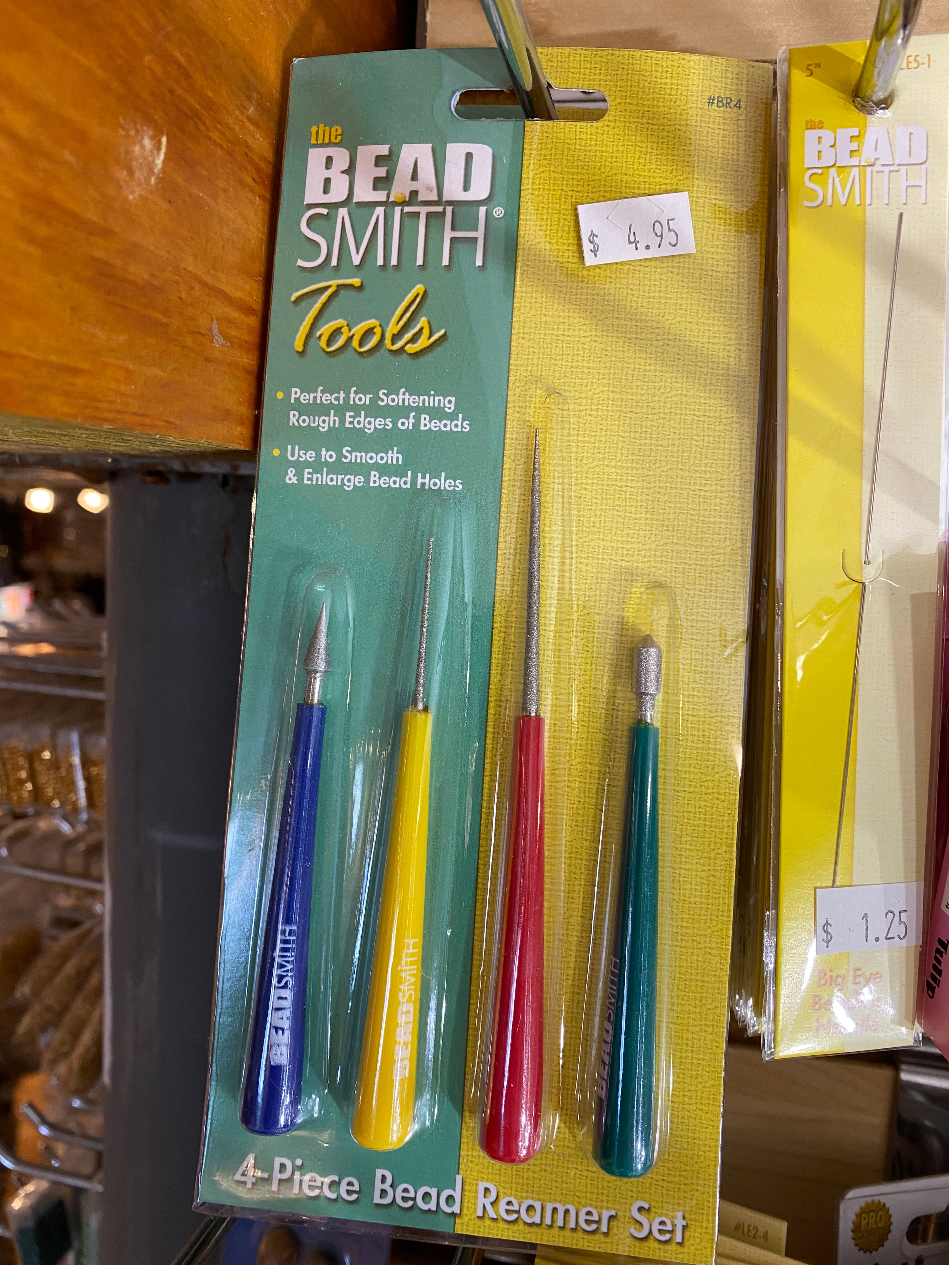 The Beadsmith 4-Piece Diamond Tipped Bead Reamer Set