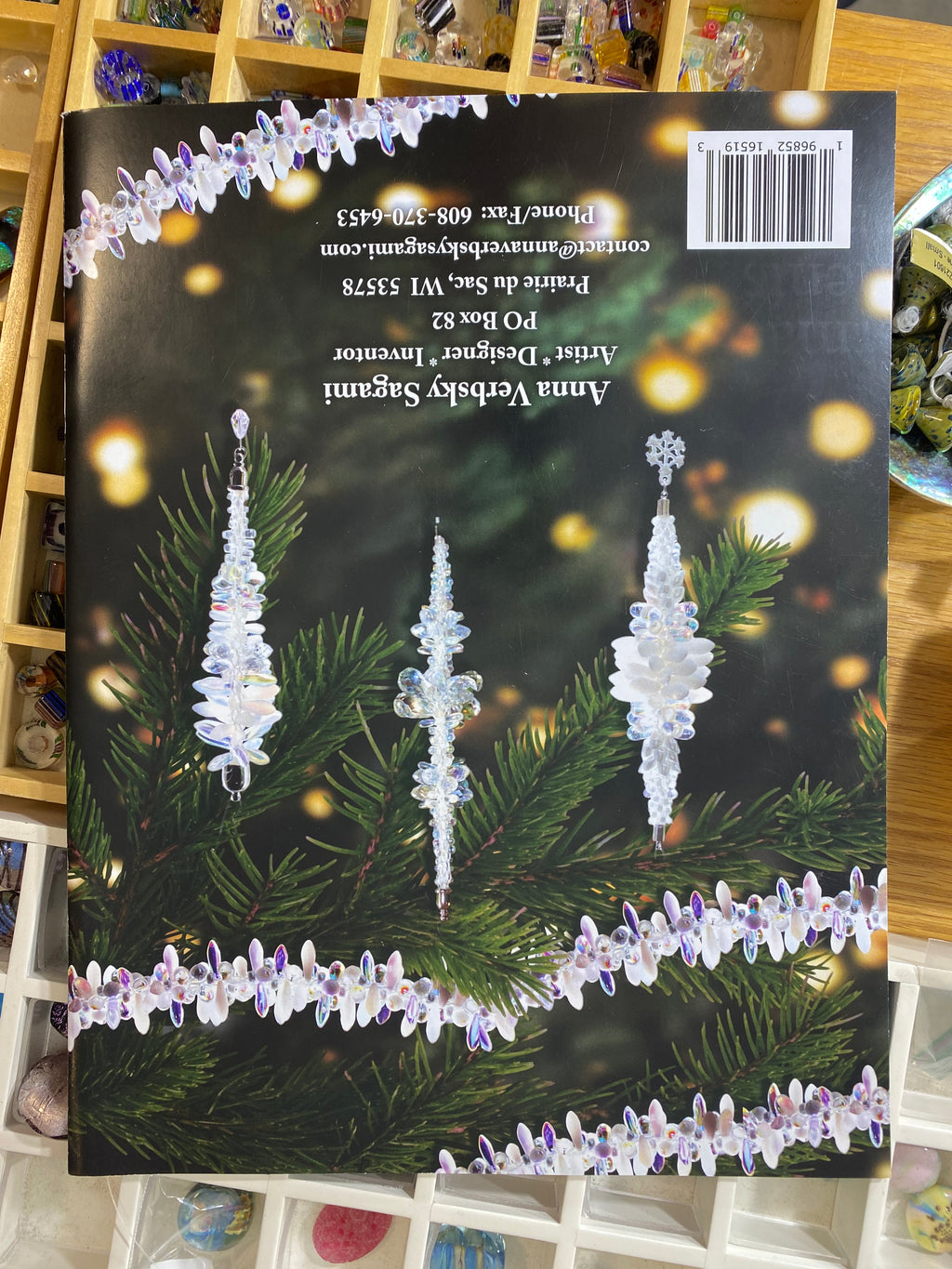 kumihimo Christmas ornaments and garland, by Anna Verbsky Sagami