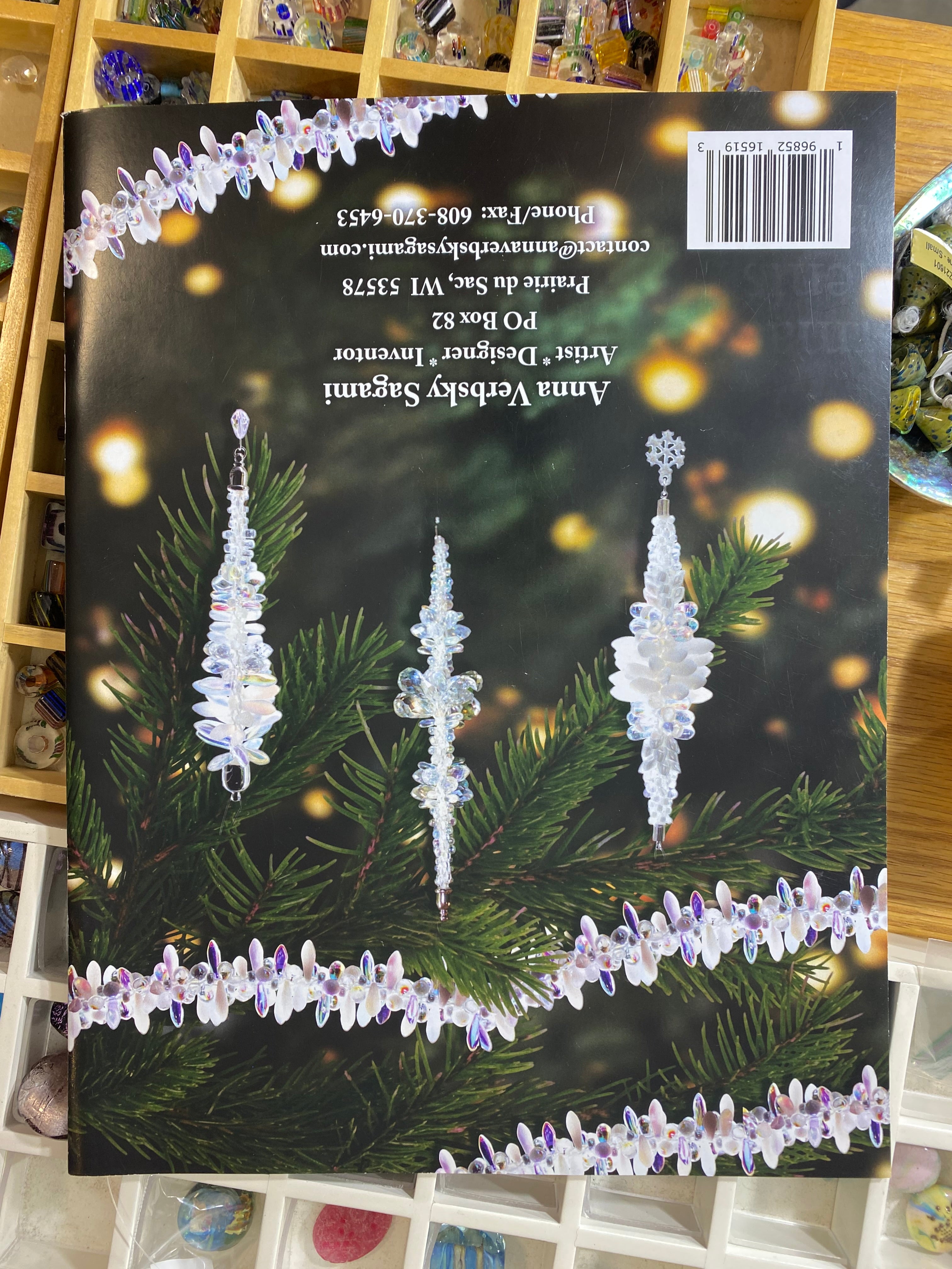 kumihimo Christmas ornaments and garland, by Anna Verbsky Sagami
