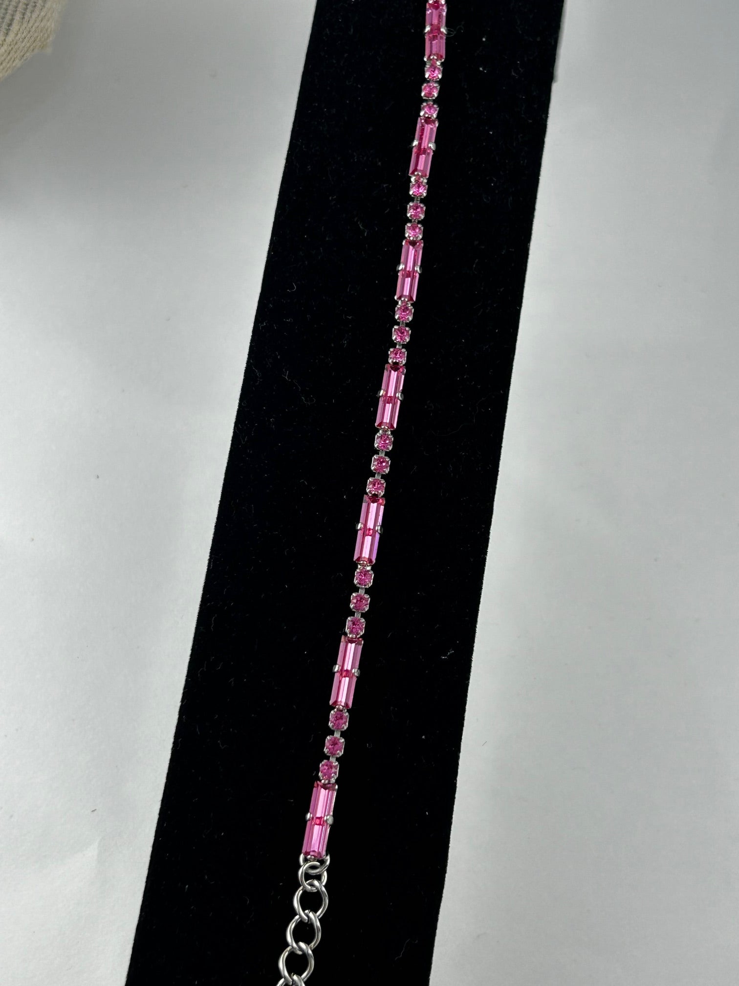 Bracelet, finished jewelry, Rose and silver rhodium extender bracelet