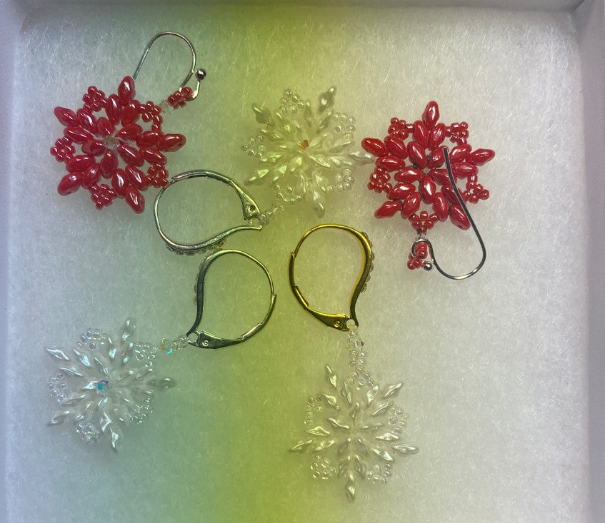 Beaded kit 7: SNOWFLAKE EARRINGS