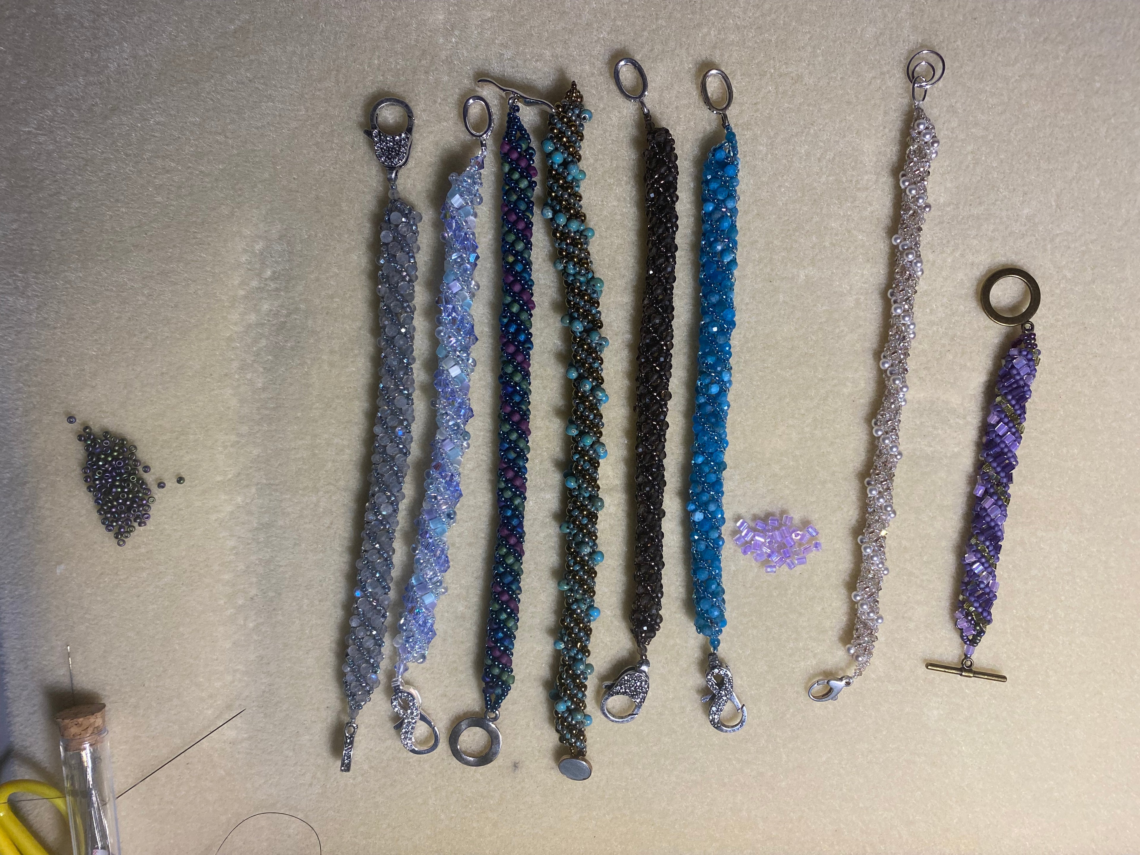 Beaded bracelet kit: Russian Spiral